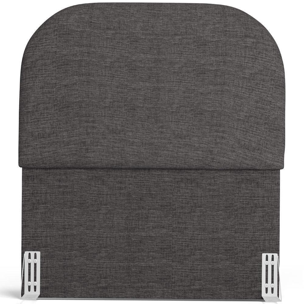 Cabeceira Cama Box 100cm Orgânica Lanna W01 Linho Cinza Escuro - Lyam Decor - 3