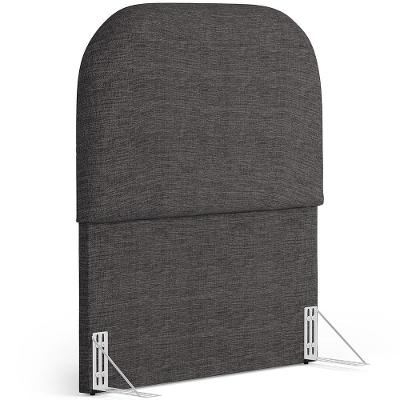 Cabeceira Cama Box 100cm Orgânica Lanna W01 Linho Cinza Escuro - Lyam Decor