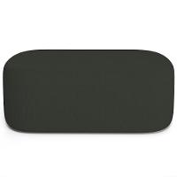 Cabeceira Cama Box 100cm Lanna Com Puff Recamier Doha W01 Linho Verde Musgo - Lyam Decor