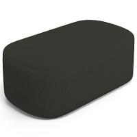 Cabeceira Cama Box 100cm Lanna Com Puff Recamier Doha W01 Linho Verde Musgo - Lyam Decor - 10