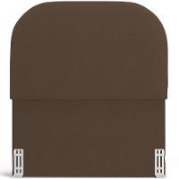 Cabeceira Cama Box 100cm Lanna Com Puff Recamier Doha W01 Suede Marrom - Lyam Decor - 3