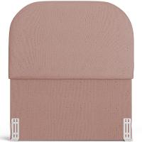 Cabeceira Cama Box 100cm Lanna Com Puff Recamier Doha W01 Linho Rosê - Lyam Decor