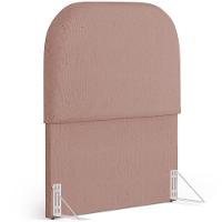 Cabeceira Cama Box 100cm Lanna Com Puff Recamier Doha W01 Linho Rosê - Lyam Decor - 9