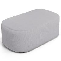 Cabeceira Cama Box 100cm Lanna Com Puff Recamier Doha W01 Linho Cinza - Lyam Decor - 10