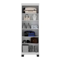 Armário Multiuso 2 Portas Com Chave Asteca Valdemóveis Branco Brilho - 6