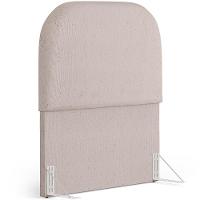 Cabeceira Cama Box 100cm Lanna Com Puff Recamier Doha W01 Linho Bege - Lyam Decor - 8