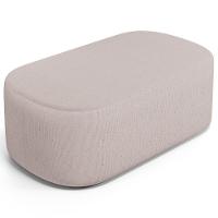 Cabeceira Cama Box 100cm Lanna Com Puff Recamier Doha W01 Linho Bege - Lyam Decor - 9