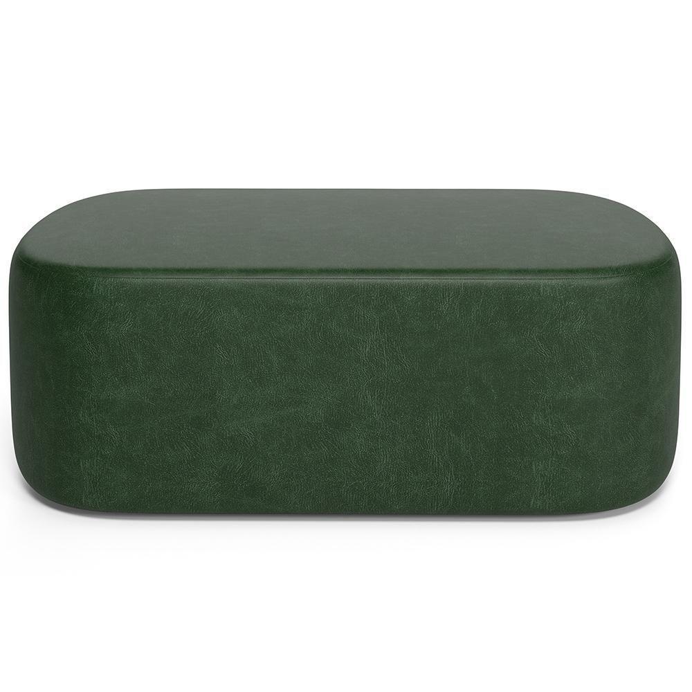 Cabeceira Cama Box 100cm Lanna Com Puff Recamier Doha W01 Couríssimo Verde - Lyam Decor - 4