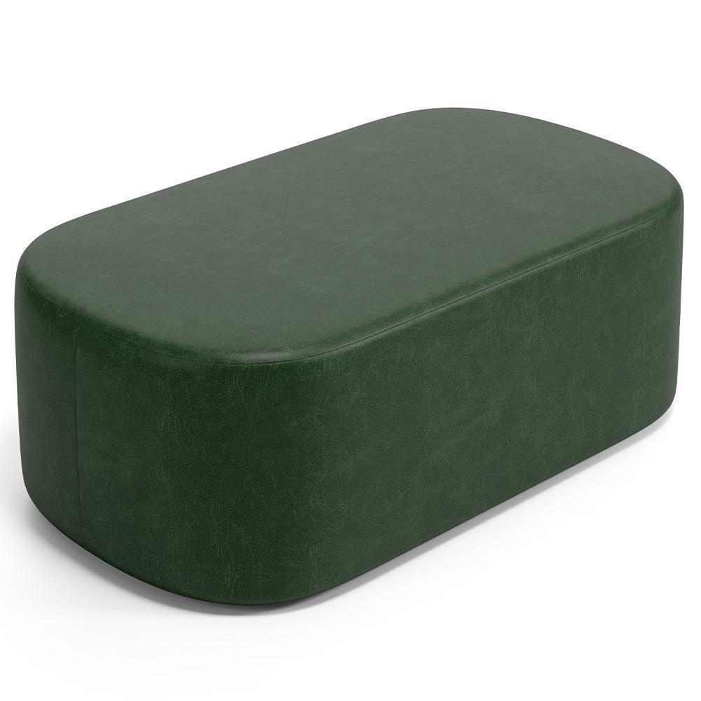 Cabeceira Cama Box 100cm Lanna Com Puff Recamier Doha W01 Couríssimo Verde - Lyam Decor - 10