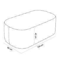 Cabeceira Cama Box 100cm Lanna Com Puff Recamier Doha W01 Couríssimo Verde - Lyam Decor - 8