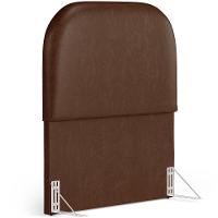 Cabeceira Cama Box 100cm Lanna Com Puff Recamier Doha W01 Couríssimo Marrom - Lyam Decor - 9