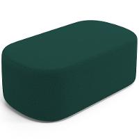 Cabeceira Cama Box 100cm Lanna Com Puff Recamier Doha W01 Bouclê Verde - Lyam Decor - 10
