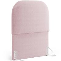 Cabeceira Cama Box 100cm Lanna Com Puff Recamier Doha W01 Bouclê Rosê - Lyam Decor - 6