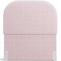 Cabeceira Cama Box 100cm Lanna Com Puff Recamier Doha W01 Bouclê Rosê - Lyam Decor - 10