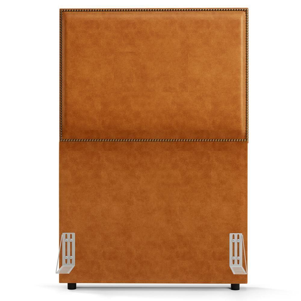 Cabeceira Box Solteiro Com Tachas 100 Cm Vicenza L02 Couríssimo Canela - Lyam Decor - 8