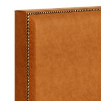 Cabeceira Box Solteiro Com Tachas 100 Cm Vicenza L02 Couríssimo Canela - Lyam Decor - 5