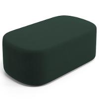 Cabeceira Cama Box 100cm Lanna Com Puff Recamier Doha W01 Suede Verde Musgo - Lyam Decor - 10