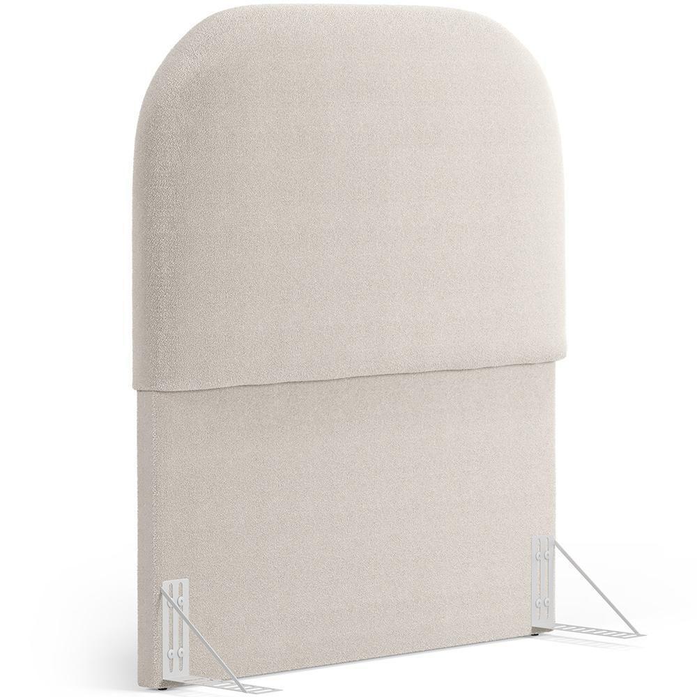 Cabeceira Cama Box 100cm Orgânica Lanna W01 Bouclê Creme - Lyam Decor - 1