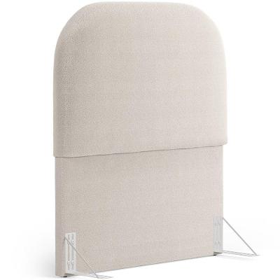 Cabeceira Cama Box 100cm Orgânica Lanna W01 Bouclê Creme - Lyam Decor