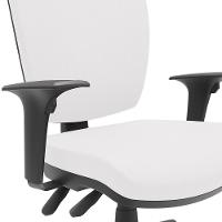 Cadeira De Escritório Executiva Office Base Giratória Preto Baixa Flexi P03 Vinil Branco - Lyam - 10