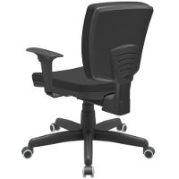 Cadeira De Escritório Executiva Office Base Giratória Preto Baixa Flexi P03 Poliéster Preto - Lyam - 7