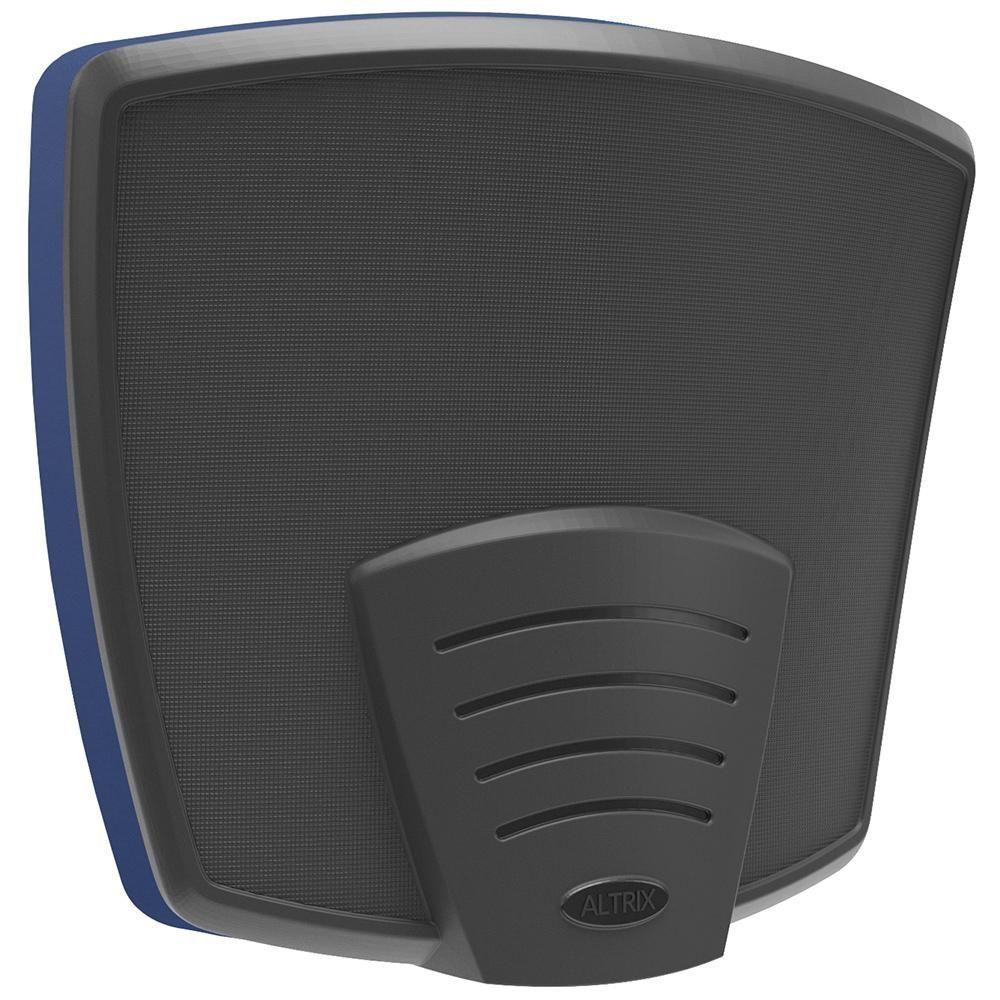 Cadeira De Escritório Executiva Office Base Giratória Preto Baixa Flexi P03 Vinil Azul - Lyam - 9