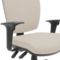 Cadeira De Escritório Executiva Office Base Giratória Preto Baixa Flexi P03 Vinil Bege - Lyam - 10