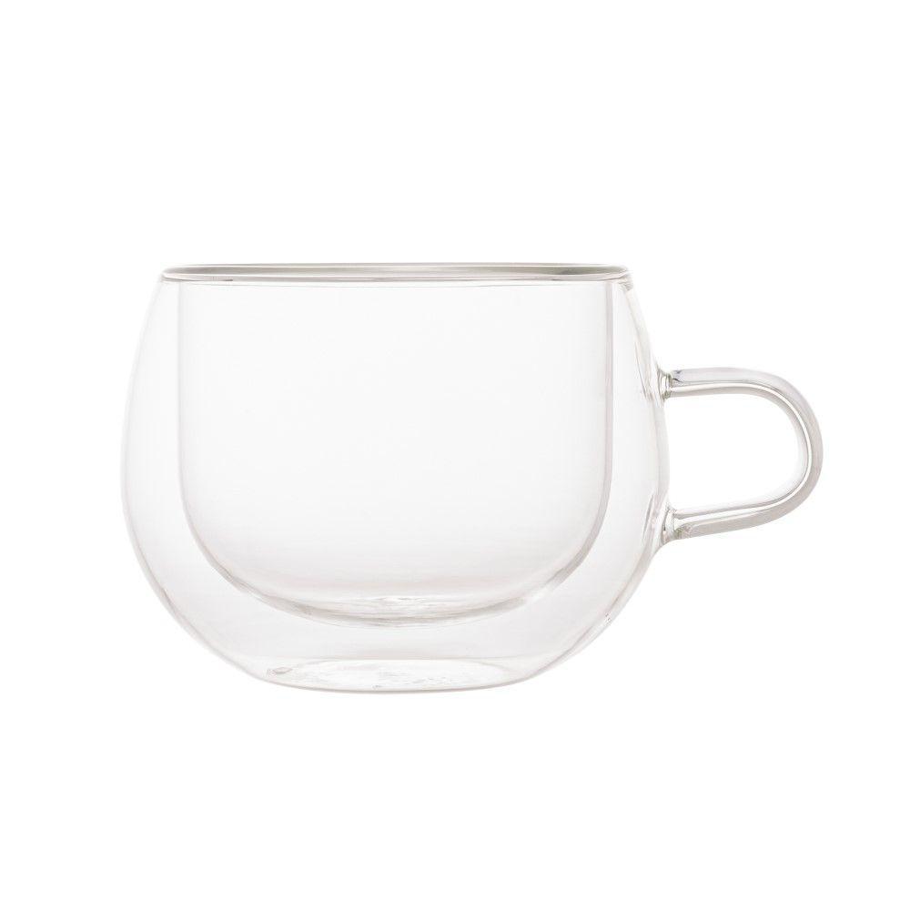 Conjunto De Xícaras Para Chá E Cappuccino 240ml Vidro Duplo 2 Peças Lyor - 2
