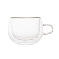 Conjunto De Xícaras Para Chá E Cappuccino 240ml Vidro Duplo 2 Peças Lyor - 2