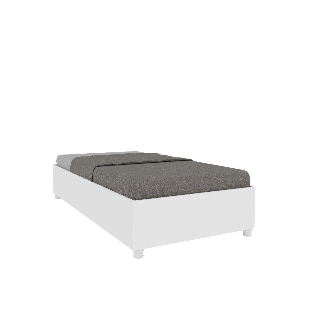 Cama Box Solteiro Mônaco Tcil off White - 2