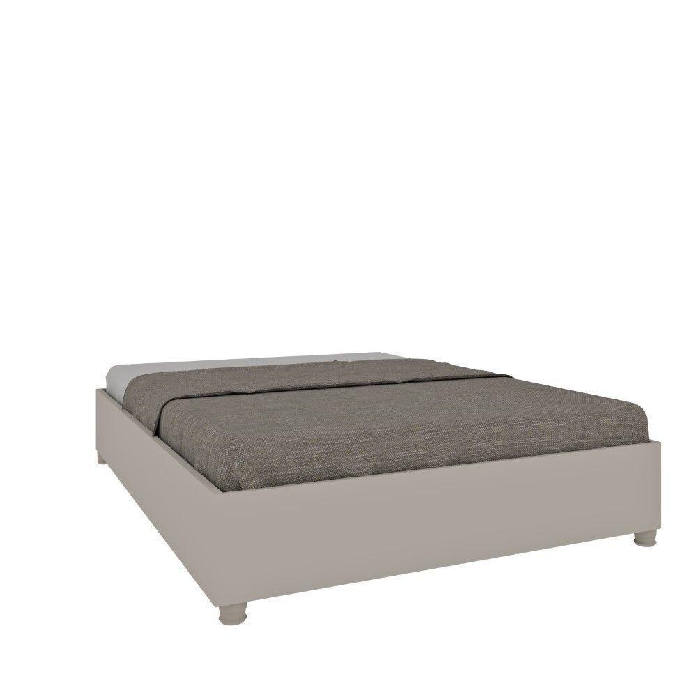 Cama Box Casal Mônaco Tcil off White - 2
