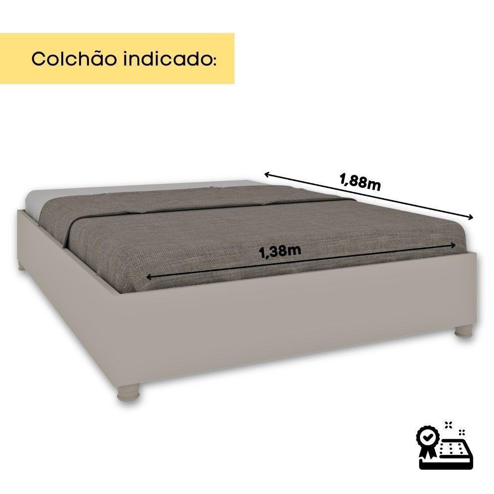 Cama Box Casal Mônaco Tcil off White - 4