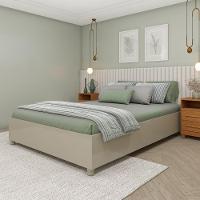 Cama Box Casal Mônaco Tcil off White - 1