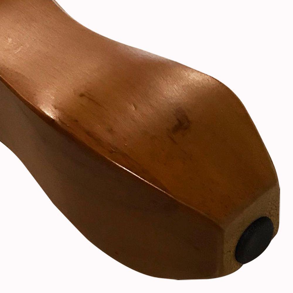 1 Pé Retrô Castanho 20 Cm Com Rosca Metal Para Móveis D10 - D'rossi - 2
