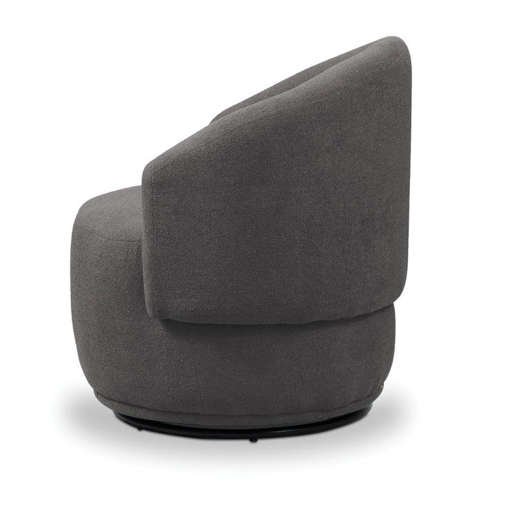 Poltrona Decorativa Orgânica Kit 2 Névoa Bouclê E03 - D'rossi Cinza Escuro - 7