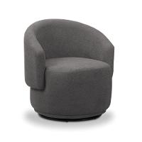 Poltrona Decorativa Orgânica Kit 2 Névoa Bouclê E03 - D'rossi Cinza Escuro - 6