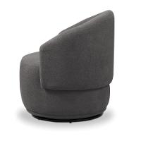 Poltrona Decorativa Orgânica Kit 2 Névoa Bouclê E03 - D'rossi Cinza Escuro - 7