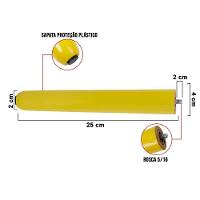 1 Pé Palito Amarelo 25 Cm Com Rosca Metal Para Móveis D10 - D'rossi - 4