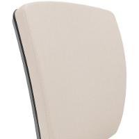 Cadeira De Escritório Diretor Office Base Giratória Preto Alta Flexi P03 Vinil Bege - Lyam - 3