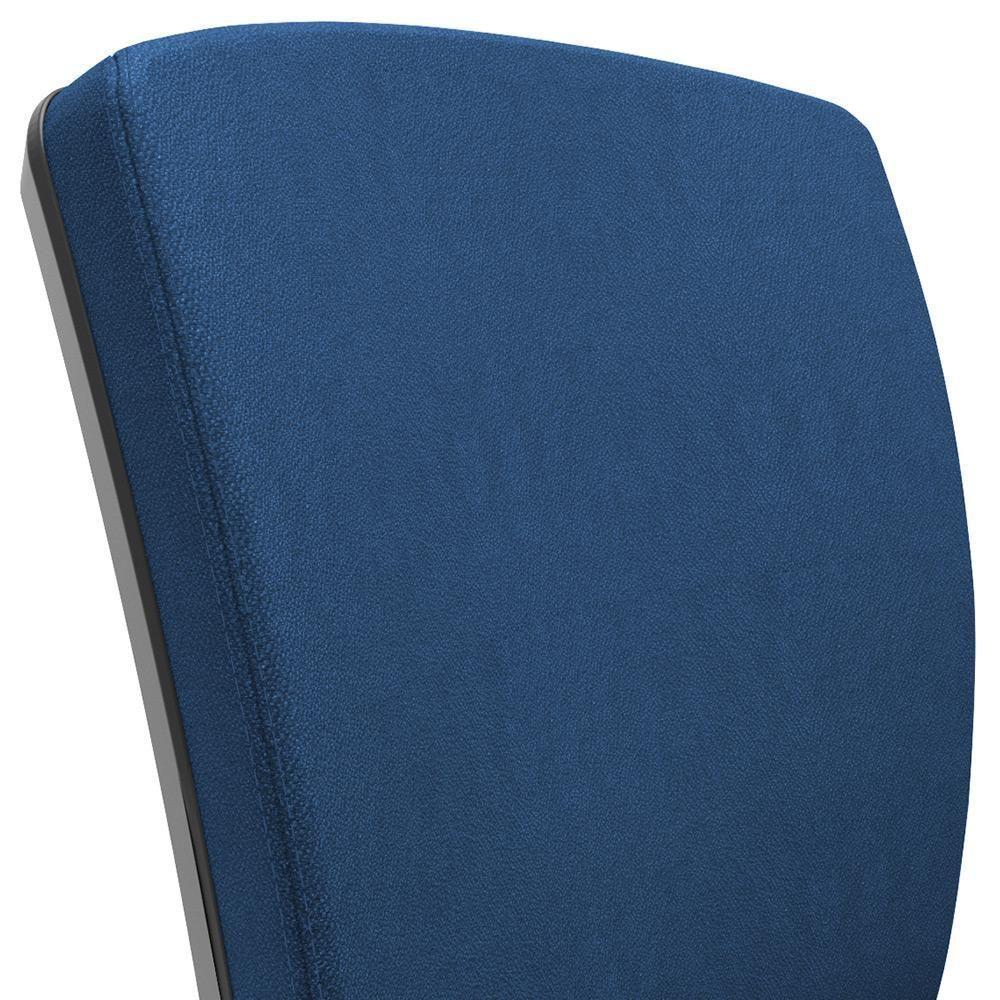 Cadeira De Escritório Executiva Office Base Giratória Preto Baixa Flexi P03 Poliéster Azul - Lyam - 10