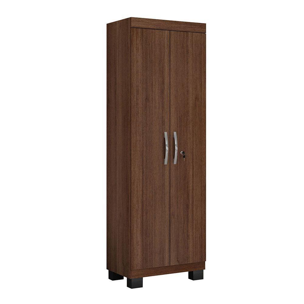 Armário Multiuso 2 Portas Com Chave Asteca Valdemóveis Chocolate - 4