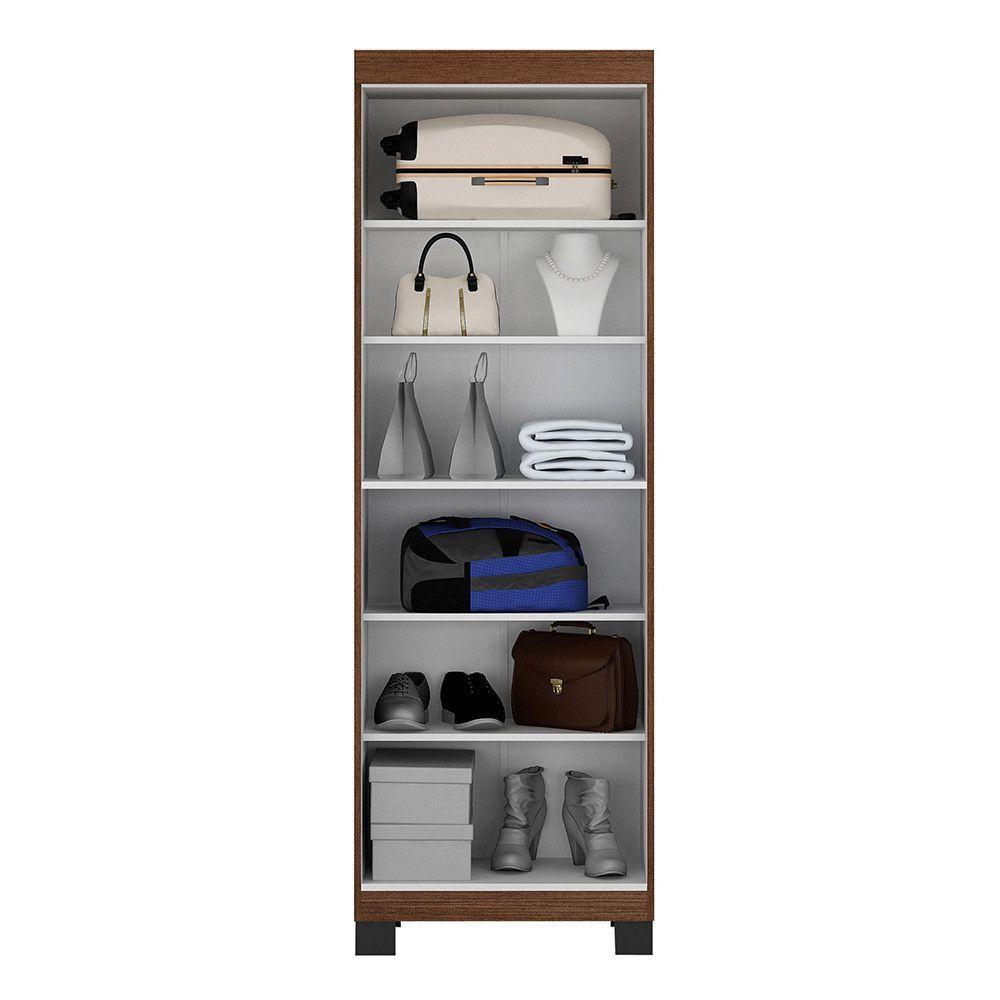 Armário Multiuso 2 Portas Com Chave Asteca Valdemóveis Chocolate - 6