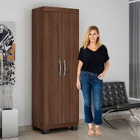 Armário Multiuso 2 Portas Com Chave Asteca Valdemóveis Chocolate - 7