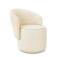 Poltrona Decorativa Orgânica Fixa Para Sala Malu Bouclê M11 - D'rossi Cinza - 2