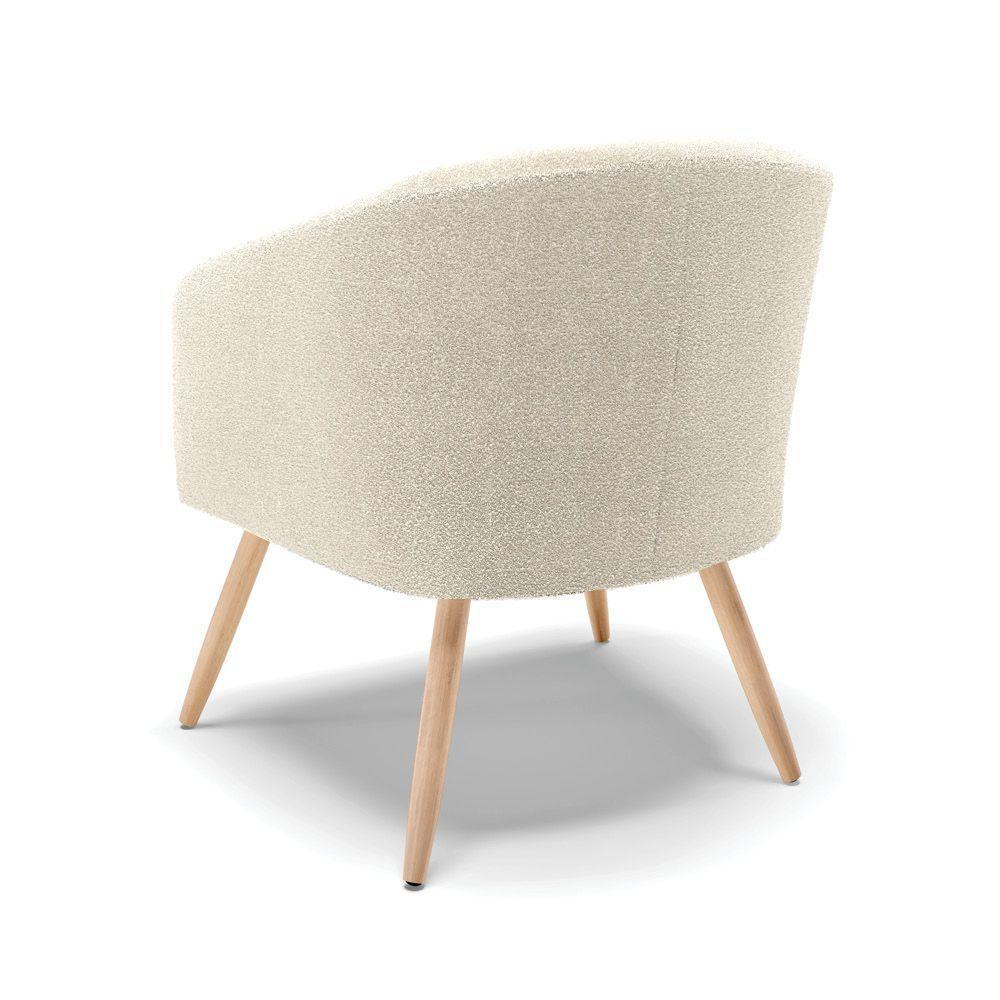 Poltrona Decorativa Pé Palito Natural Stella Bouclê D03 - D'rossi Azul - 7