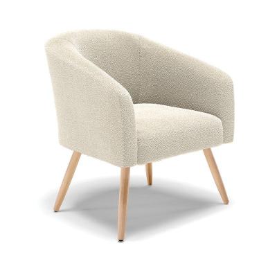 Poltrona Decorativa Pé Palito Natural Stella Bouclê D03 - D'rossi Azul