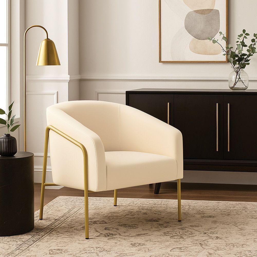 Poltrona Sala Industrial Alta Dourado Stella Veludo D03 - D'rossi Marsala - 1