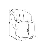 Poltrona Decorativa Orgânica Fixa Para Sala Kit 2 Malu Bouclê M11 - D'rossi Off White