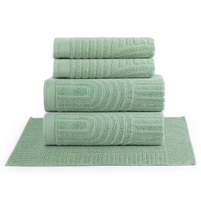 Jogo De Banho Dunna Toalhas Macias 100% Algodão Fio Penteado 5 Peças Verde Pistache