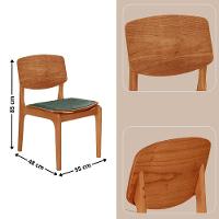 Conjunto Com 2 Cadeiras Malta Gold Moderna Mobília Jade/cinamomo Imbuia - 2